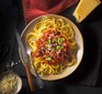 A serving of big-batch pressure cooker bolognese