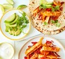 Halloumi fajitas served on tortillas