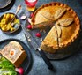 One next level picnic pie cut into slices