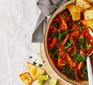 Pulled chicken bowl with tortillas