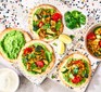 Three summer veg tostadas